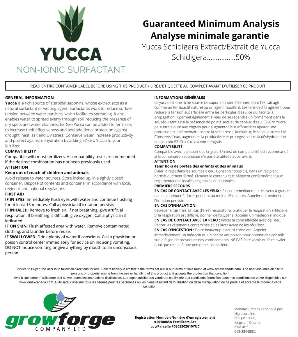 Yucca Non-Ionic Surfactant